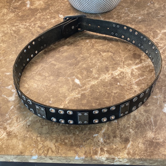 36” Black belt with metal features - Picture 2 of 3